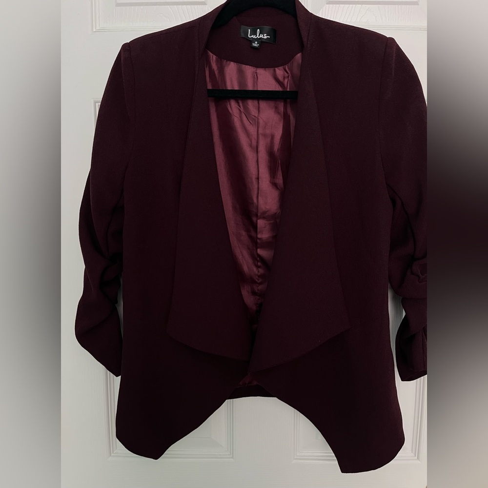 Lulu’s Elegant Burgundy Women's Jacket